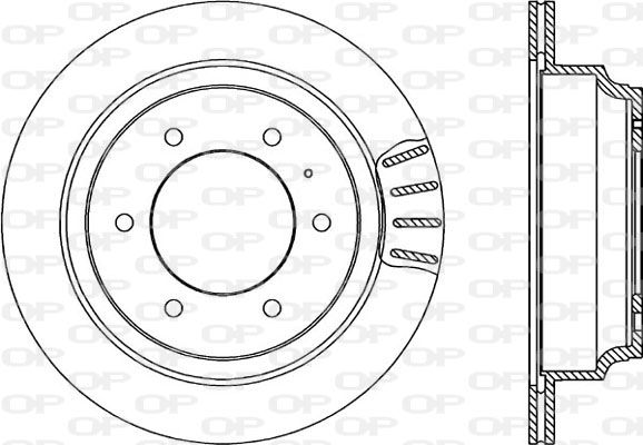 OPEN PARTS Тормозной диск BDA1654.20